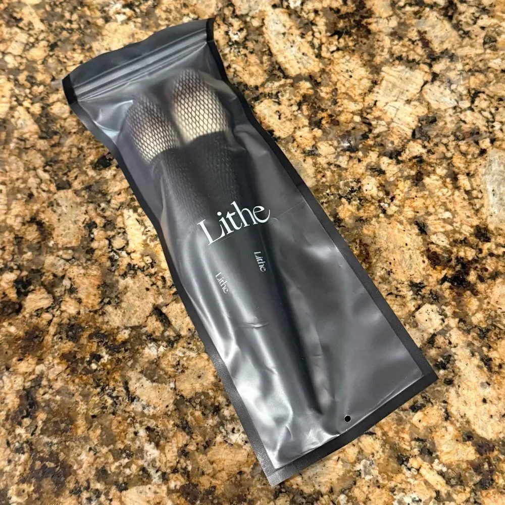 Lithe Beauty Essential Face Powder Bronzer Brush Set 2pc Gradient Bristles NWT